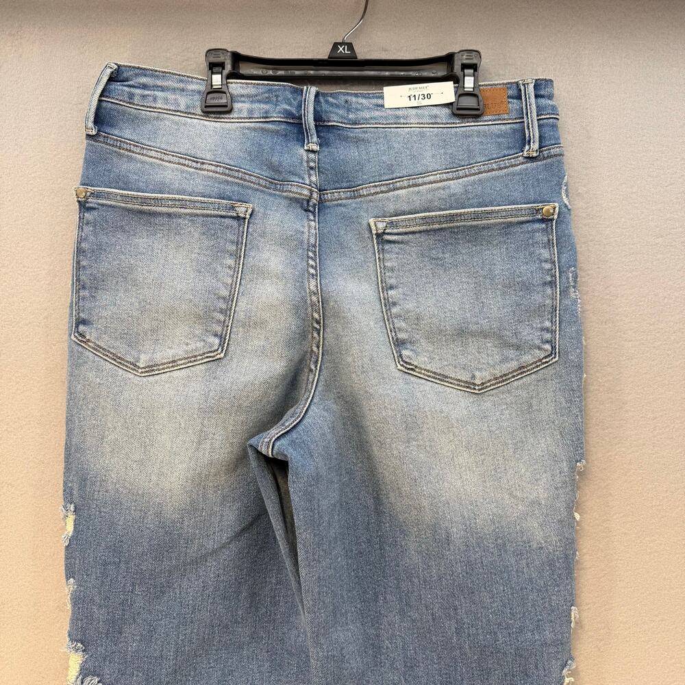 Judy Blue Jeans Women's 11/30 Blue Cropped Straight Leg High Waist NWT - Picture 3 of 14